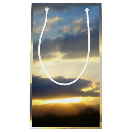 Blue Sky Sunset Gift Bag Klein Cadeauzakje (Voorkant)