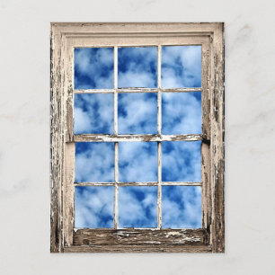 Blue Sky Through Window Briefkaart