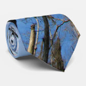 Blue Sky Trees Camo Stropdas (Opgerold)