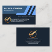 Blue Sky Upward Lines Aviation Logistics Visitekaartje (Voorkant / Achterkant)