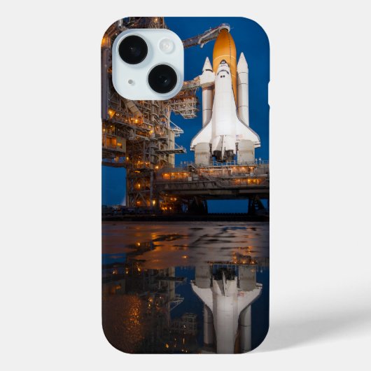 Blue Sky voor Space Shuttle Atlantis Lancering Case-Mate iPhone Case (Achterkant)