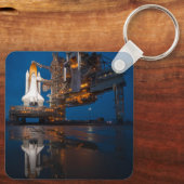 Blue Sky voor Space Shuttle Atlantis Lancering Sleutelhanger (Achterkant)