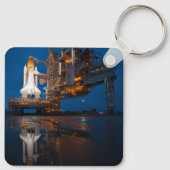 Blue Sky voor Space Shuttle Atlantis Lancering Sleutelhanger (Achterkant)
