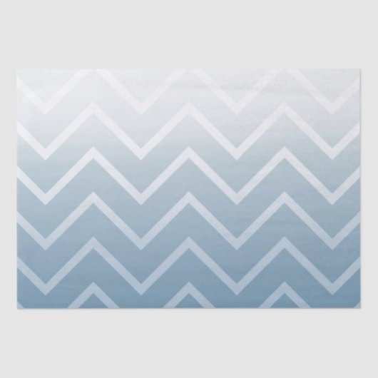 Blue Sky White Chevron Tissuepapier (Voorkant)