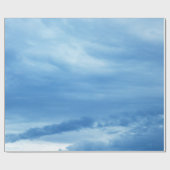 Blue Sky White Clouds Background skies hemel Cadeaupapier (Vlak)