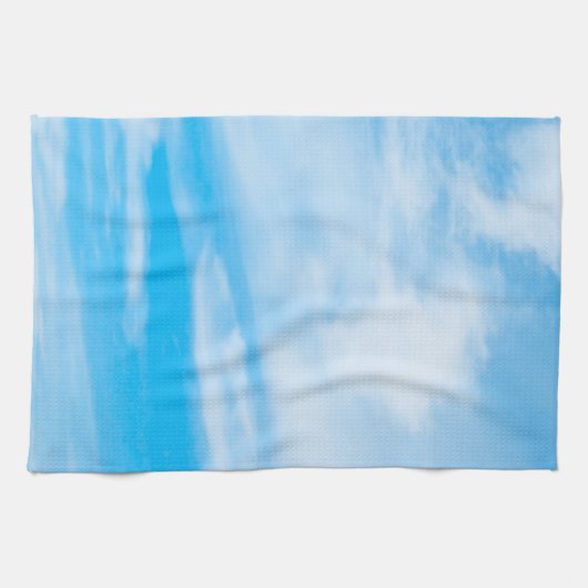 Blue Sky White Clouds Elegant Custom Sjabloon Theedoek (Horizontaal)