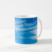 Blue Sky White Clouds Heavenly Cloud Background Koffiemok (Voorkant rechts)