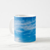 Blue Sky White Clouds Heavenly Cloud Background Koffiemok (Voorkant links)