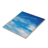 Blue Sky White Clouds Heavenly Cloud Background Tegeltje (Zijkant)