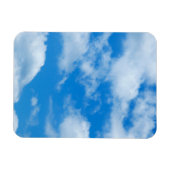 Blue Sky White Clouds Heavenly Skies Background Magneet (Horizontaal)
