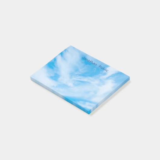 Blue Sky White Clouds Modern Elegant Professional Post-it® Notes (Schuin)