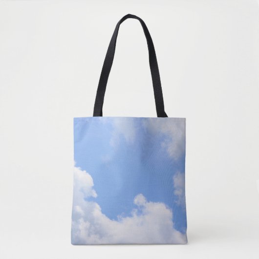 Blue Sky White Clouds Natuur Canvas tas (Voorkant)