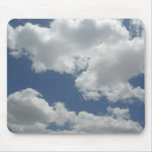 Blue Sky White Clouds Print Fun Muismat
