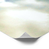 Blue Sky White Nuages Motivational Freedom Poster (Coin)