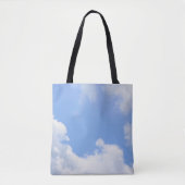 Blue Sky White Nuages Nature Sac fourre-tout (Devant)