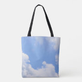 Blue Sky White Nuages Nature Sac fourre-tout (Dos)