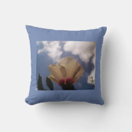 Blue Sky White Rose Kussen