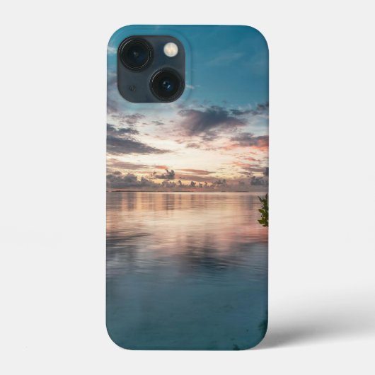 blue sky with red and dark clouds reflected on sea Case-Mate iPhone case (Achterkant)