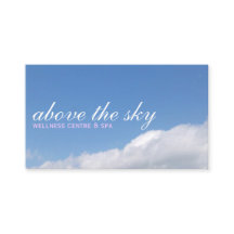 Blue sky with white clouds picture business card |