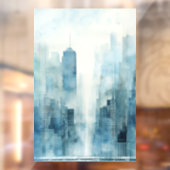 Blue Skyline Raamsticker (Vel 2)