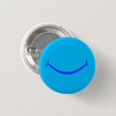 Blue Smile Ronde Button 3,2 Cm (Voorkant /achterkant)