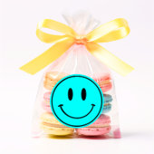 Blue Smiley One Happy Dude/Gal Stickers Anniversai