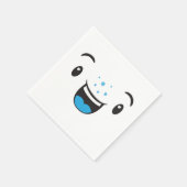 Blue Smiling Kawaii Face Napkins Servetten (Hoek)