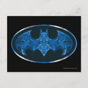 Blue Smoke Bat Symbol Briefkaart