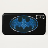 Blue Smoke Bat Symbol Case-Mate iPhone Case (Achterkant (horizontaal))