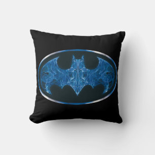 Blue Smoke Bat Symbol Kussen