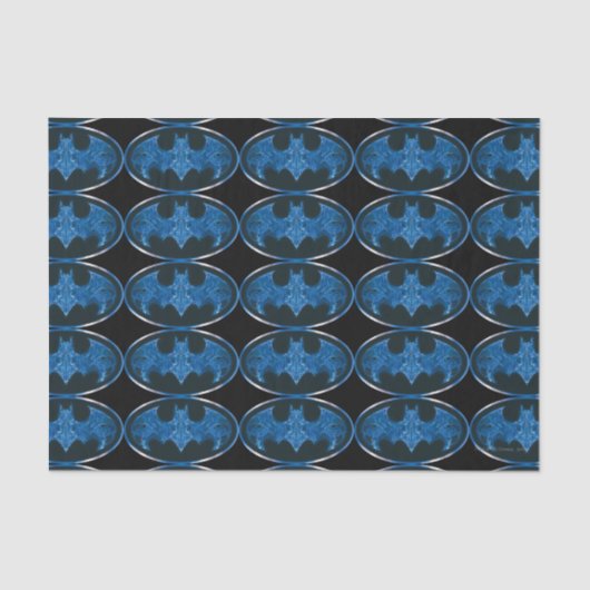 Blue Smoke Bat Symbol Tissuepapier (Voorkant)