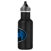 Blue Smoke Bat Symbol Waterfles (Rechts)