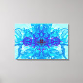 BLUE SMOKE - Fractal Art - Canvas Afdruk (Voorkant)