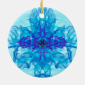 BLUE SMOKE - Fractal Art - Keramisch Ornament (Achterkant)
