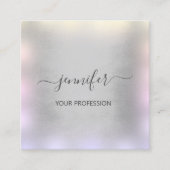 Blue Smoky Grey Ombre Professional Makeup Vierkante Visitekaartje (Voorkant)