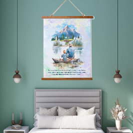 Blue Smoky Mountain Cloud Lake Vist Vaderdag Hangend Wandkleed