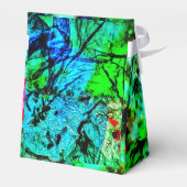 Blue smooth abstract Favor Box,Smooth vibrant art  Bedankdoosjes (Achterkant)