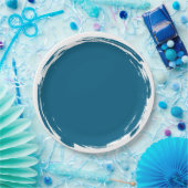 Blue Smudge Plate Papieren Bordje (Feest)
