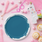 Blue Smudge Plate Papieren Bordje (Feest)