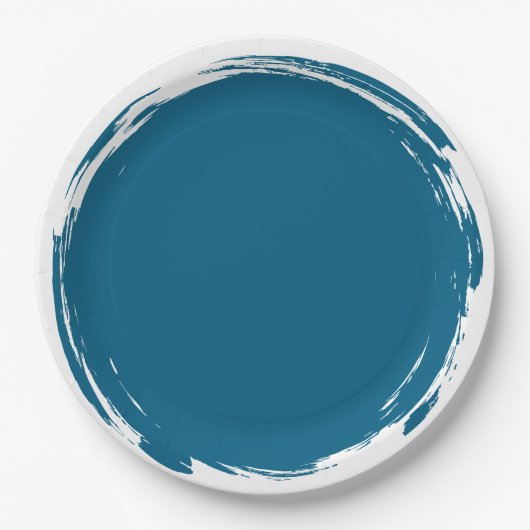 Blue Smudge Plate Papieren Bordje (Voorkant)