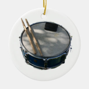 Blue Snare Drum Drumsticks en Muffler Keramisch Ornament