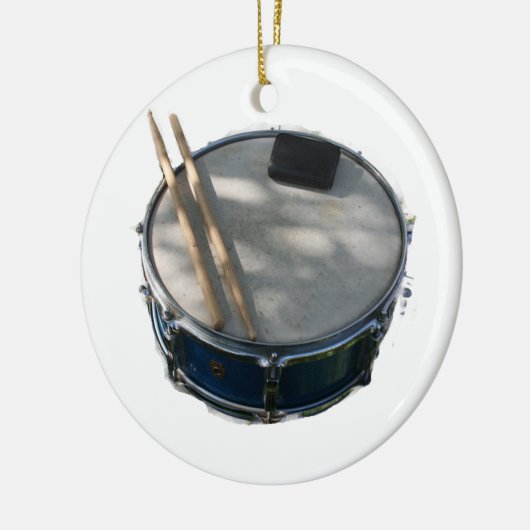 Blue Snare Drum Drumsticks en Muffler Keramisch Ornament (Links)