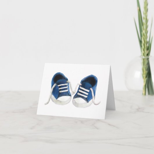 Blue Sneakers Baby shower bedankkaarten Kaart (Voorkant)