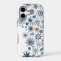 Blue Sneeuwvlokken Case-Mate iPhone Hoesje