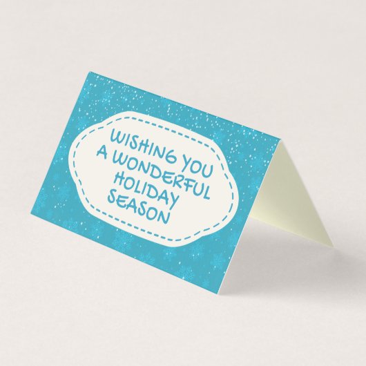 Blue Snowflake 25 Pack Carte de fin de année (Front)