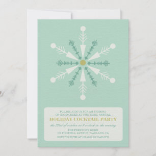 Blue Snowflake Annual Holiday Party (uitnodiging t Kaart