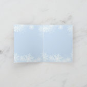 Blue Snowflake Baby Boy Douche Merci (Intérieur)