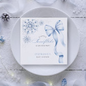 Blue Snowflake Baby shower servetten