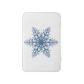 Blue Snowflake Bath Mat (Voorkant Verticaal)