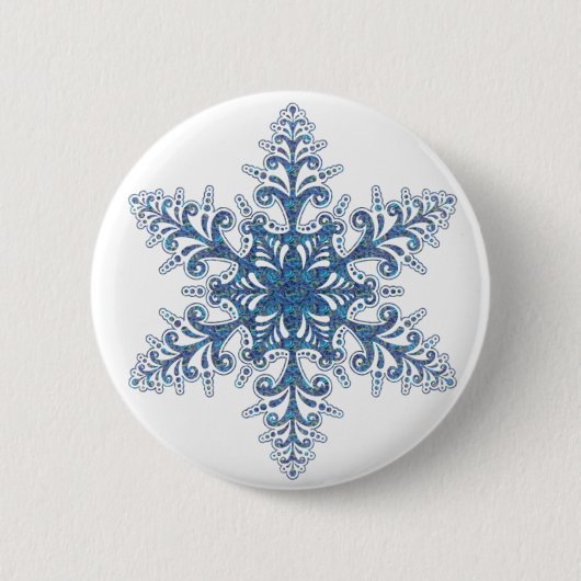 Blue Snowflake Button (Voorkant)